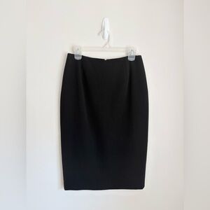 THEORY Black Pencil Skirt Knee Length Womens 10 Office Business Executive Chic